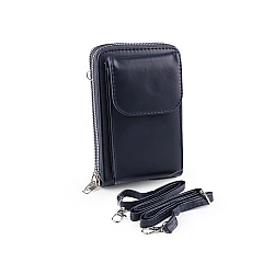 Crossbody bag with mobile phone pocket 11x18 cm - Blue dark (1 Piece)