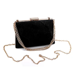 Clutch purse / evening bag - suede - Black (1 Piece)