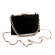 Clutch purse / evening bag - suede - Black (1 Piece)
