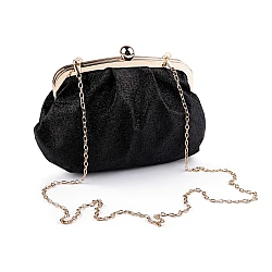 Clutch purse / evening bag - with glitter - Black (1 Piece)