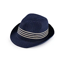 Children's summer hat / straw hat - Blue dark (1 Piece)