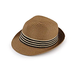 Children's summer hat / straw hat - Natural brown (1 Piece)