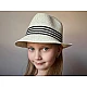 Children's summer hat / straw hat - Blue dark (1 Piece)