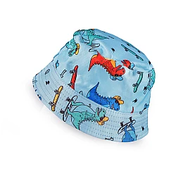 Boys summer hat, dinosaur - Azure blue (1 Piece)