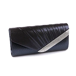 Clutch purse / evening bag, with rhinestones - Blue dark (1 Piece)