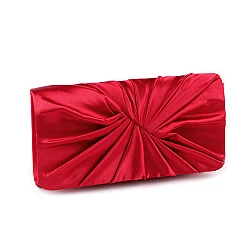 Clutch purse / evening bag - satin - Red (1 Piece)