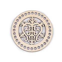 Lid for knitting / crochet, mandala ø15 cm - Natural light (1 Piece)