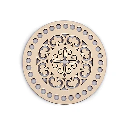 Lid for knitting / crochet, mandala ø15 cm - Natural light (1 Piece)