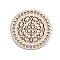 Lid for knitting / crochet, mandala ø15 cm - Natural light (1 Piece)
