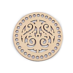 Lid for knitting / crochet, mandala ø15 cm - Natural light (1 Piece)