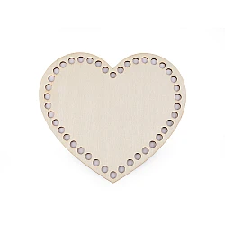 Heart-shaped basket making base / basket bottom 15x17 cm - Natural light (1 Piece)