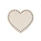 Heart-shaped basket making base / basket bottom 15x17 cm - Natural light (1 Piece)