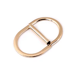 Metal belt buckle, double, pulling hole 35 mm - Pink gold (18 Pieces)