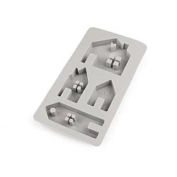 Silicone casting mold for making houses - Very light grey (1 Piece)
