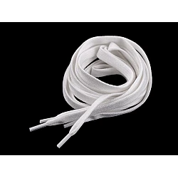 Cotton laces for shoes / sneakers / sweatshirts length 130 cm - White (10 Pieces)