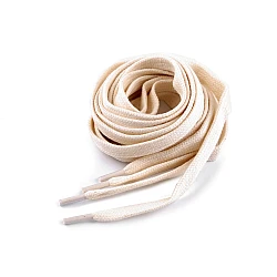 Cotton laces for shoes / sneakers / sweatshirts length 130 cm - Ecru light (10 Pieces)