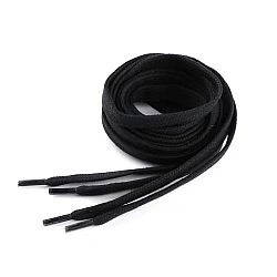 Cotton laces for shoes / sneakers / sweatshirts length 130 cm - Black (10 Pieces)