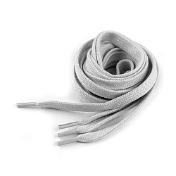 Cotton laces for shoes / sneakers / sweatshirts length 130 cm - Lightgrey (10 Pieces)