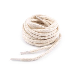 Cotton shoelaces, sneakers, sweatshirt laces length 120 cm - Ecru light (10 Pieces)