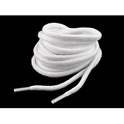 Cotton shoelaces, sneakers, sweatshirt laces length 120 cm - White (10 Pieces)