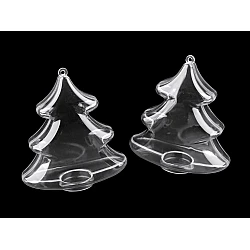 Two-part plastic box - bell, tree, drop, star - Transparent (12 Pieces)