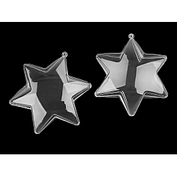 Two-part plastic box - bell, tree, drop, star - Transparent (12 Pieces)