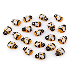 Mini wooden bee flatback embellishment self-adhesive bee stickers - Mustard (20 Pieces)