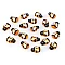 Mini wooden bee flatback embellishment self-adhesive bee stickers - Mustard (20 Pieces)