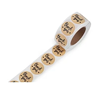 Handmade with love stickers,thank you round gift tag stickers ø25 mm - White (1 Roll)