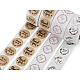 Handmade with love stickers,thank you round gift tag stickers ø25 mm - White (1 Roll)