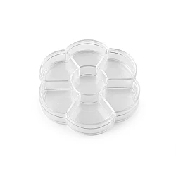 Plastic box / storage, flower ø10 cm - Transparent (1 Piece)