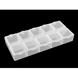 Plastic box / storage 6x13.2x2 cm - Transparent (1 Piece)