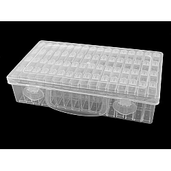 Clear plastic jewelry box organizer, storage container, 64 pcs with alphabet - Transparent (1 Piece)