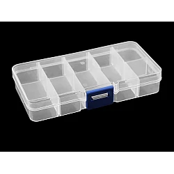 Plastic container / storage box 6.8x12.7x2.2 cm - Transparent (1 Piece)