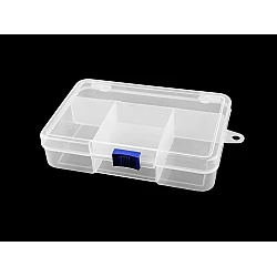 Plastic box / storage tray 3.3x9.5x14.5 cm - Transparent (1 Piece)