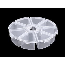 Plastic box / storage container ø10 cm - Transparent (1 Piece)
