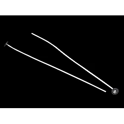 Candle making - candle wick with base / sustainer tab, 20 cm - White (10 Pieces)