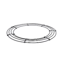 Wire base for wreath making ø35 cm - Black (1 Piece)