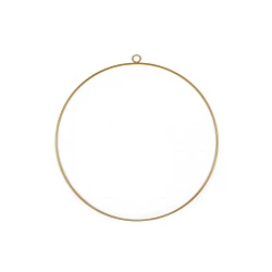 Lacquered metal circle hoop ø25 cm - Gold (1 Piece)