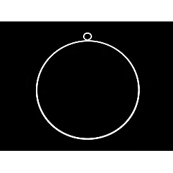 Lacquered metal circle hoop ø25 cm - White (1 Piece)