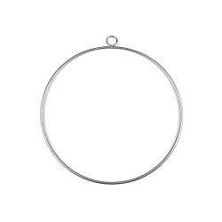 Lacquered metal circle hoop ø30 cm - Darksilver (1 Piece)