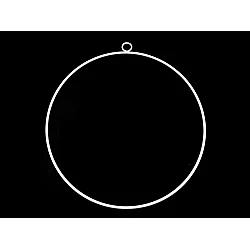 Lacquered metal circle hoop ø30 cm - White (1 Piece)