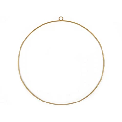 Lacquered metal circle hoop ø50 cm - Dark golden (1 Piece)