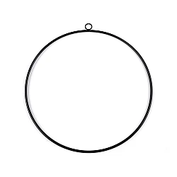 Lacquered metal circle hoop ø50 cm - Black (1 Piece)