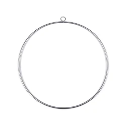 Lacquered metal circle hoop ø50 cm - Darksilver (1 Piece)