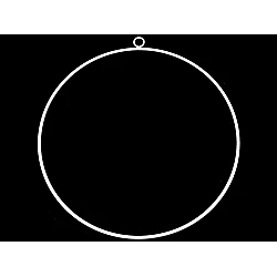 Lacquered metal circle hoop ø50 cm - White (1 Piece)