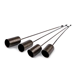 Metal candle fixing holders / candlestick spikes ø2.2 cm - Bronzo (2 Pieces)