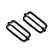 Adjustable slide buckle / buckle slider for webbings, width 38 mm - Black varnish (20 Pieces)