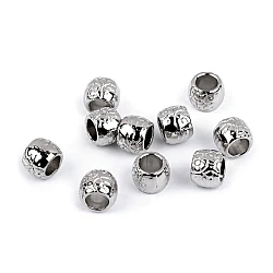 Cord ends ø5.5 mm - Platinum (10 Pieces)