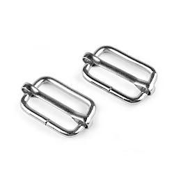 Adjustable webbing slider width 20 mm - Nickel (10 Pieces)
